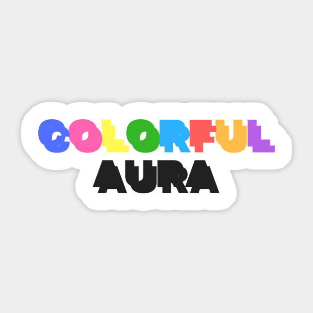 Colorful Aura/Neon Guts V1 Sticker by MerchSaveTheWorld